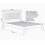 Seconique Windsor 4'6" Low End Bed - Ivory/Oak 7