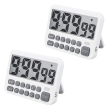 2X Digital Kitchen Timer, Large Display Cooking Timer Cycle Count /Down Timer with Digits Directly Input, Loud Alarm