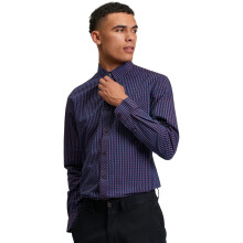 (L, Red) Ben Sherman Mens Signature Gingham Long Sleeve Shirt