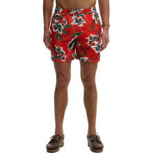 (2XL, Hibiscus Red) Superdry Mens Hawaiian Print 16 Swim Shorts