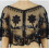 Luxurious Glittering Shawl Wrap with Sequined Sheer-Black green 9