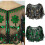 Luxurious Glittering Shawl Wrap with Sequined Sheer-Black green 3