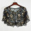 Luxurious Glittering Shawl Wrap with Sequined Sheer-Black green 6