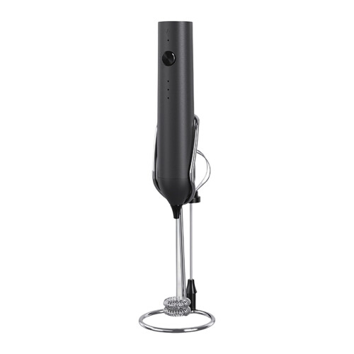 Machine portative de mousse de lait à piles-Noir avec support
