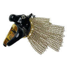 Zebras Face Rings With Hanging Tassels Great For Everyday-black