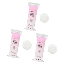 Paquet de 3 tampons de coton autorisés à l'air-Motif prune