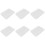 6pcs 10 Inch Long Rectangle Shape Serving Tray Made of Plastic White 1
