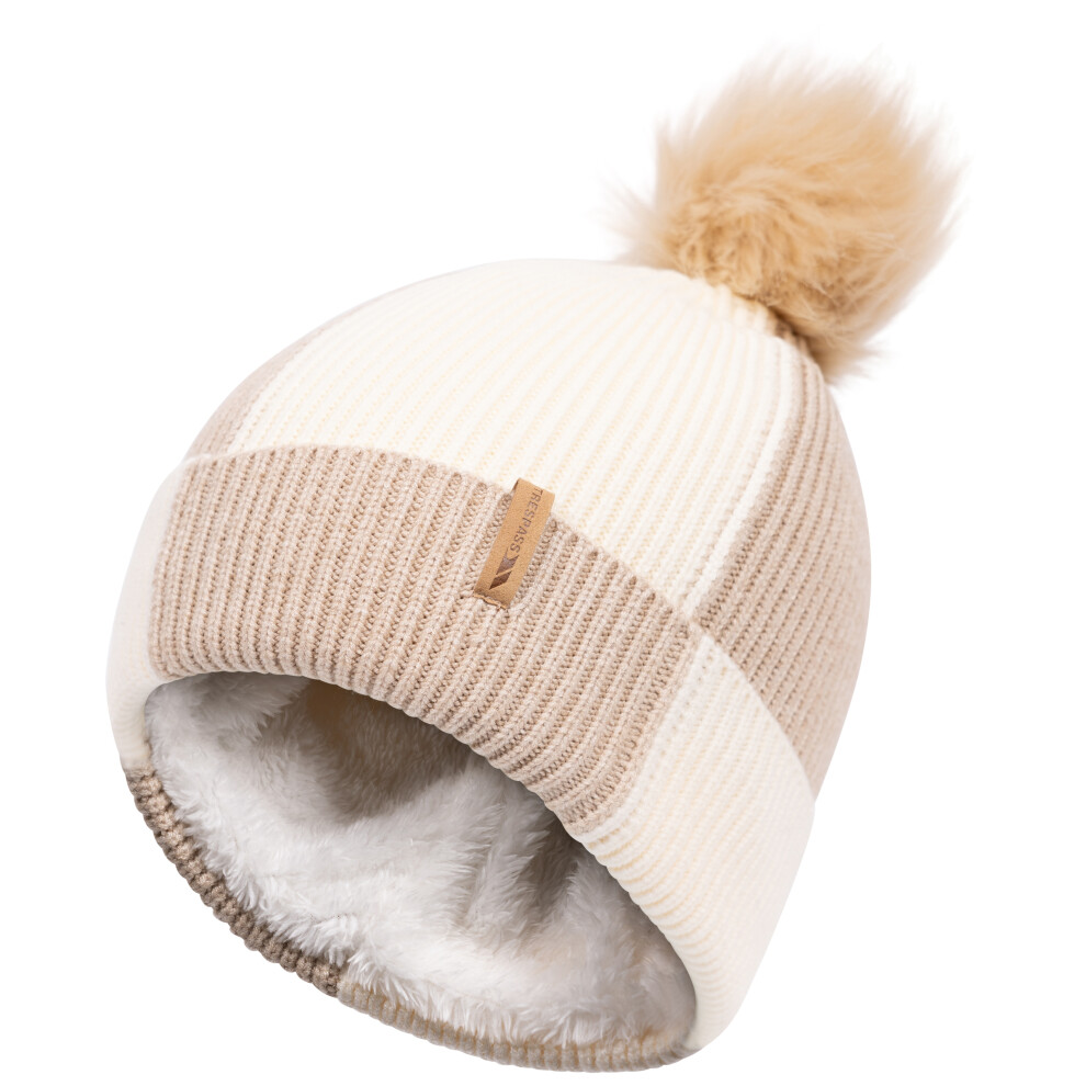 Trespass Womens Knitted Hat Zariel - Pompom, Fleece Lined - Image 3