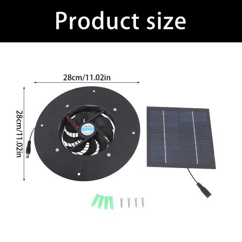 Ventilateur d'extraction à énergie solaire 10W, avec conception 2