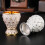 Schnapsglas aus Metall mit Kristallmuster,-Gold 2ST 5