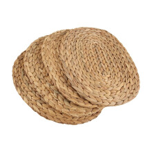 Oval Woven Placemats, Natural Water Hyacinth Placemats , Straw Braided Rattan Placemats, 12X16 Inches 4Pack