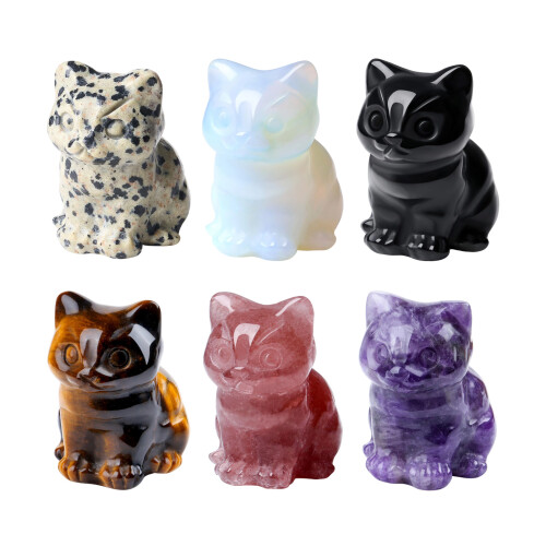 Kristallkatzenfiguren, Kätzchenstatuen für-Amethyst 2
