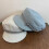 Lightweight Cotton Polyester Flat Top Hat Women-Blue white 10
