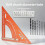 Adjustable Aluminum Triangle Ruler For Angle Measurement-large 8