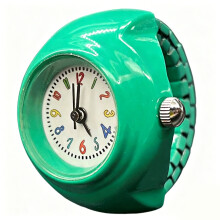 Innovative Unique Stainless Steel Quartz Watch Ring-Green