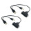 2St Zwarte USB Kabel Koperen Laptop Schijf 10