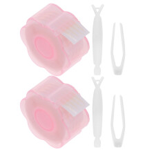 2Sets Dubbele Ooglid Patches Roze Met Stevige, Onzichtbare Textuur