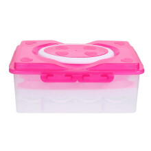 24-Eierhouder Roze Plastic Compacte Eieropslag Thuis En Koel