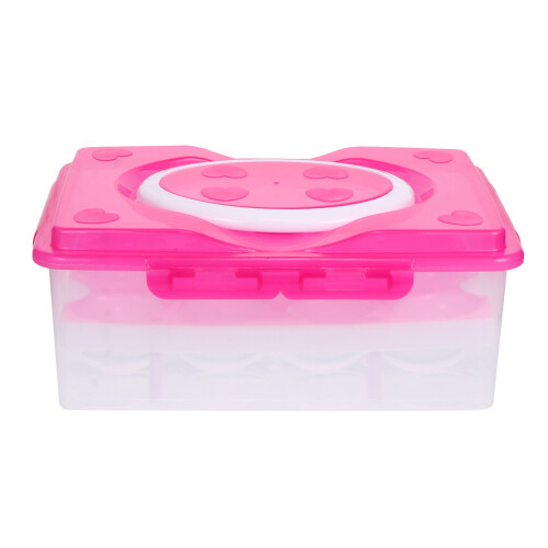 24-Eierhouder Roze Plastic Compacte Eieropslag Thuis En Koel