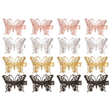 16St Koperen Vintage Haarclips Met 3D in Assorti Kleuren