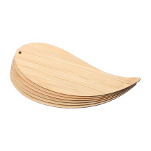 6St Kaki Bamboe Blad Boekenleggers Blank Voor Creatieve DIY Decoratie