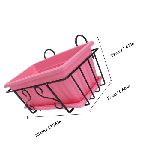 1Set Spacebesparend Rack Voor Verticale in Roze 1