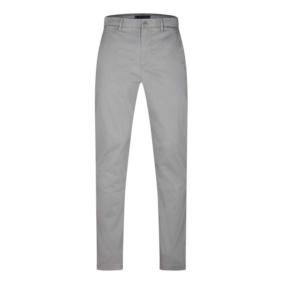 Tommy Hilfiger (38R, Grey) Mens Denton Plain Regular Chinos