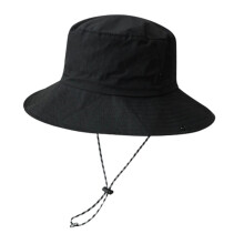 Casquette de pêcheur pliable, chapeau de protection solaire-Noir
