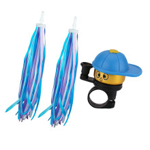 Kinderfietsen Bellen met stuur Streamers Luide-blauw witte druif