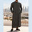 Robe modeste à manches longues pour hommes,-Marron clair M 5