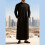 Robe modeste à manches longues pour hommes,-Marron clair M 9