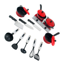 1Set Kinderspeelgoed Simulatiekeuken PVC Rood Creatief Speelset