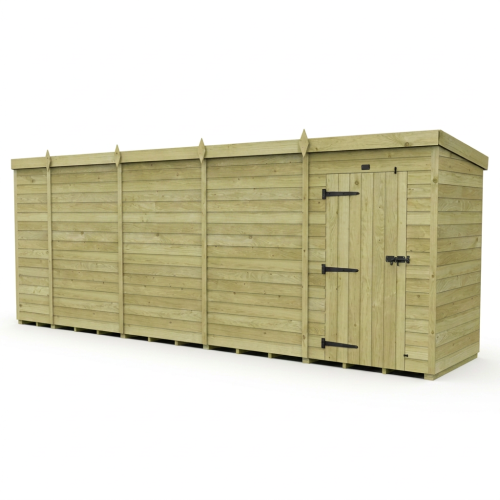 19 x 4 Pent Shed Tanalised (Single Door, No Windows) 1