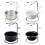 Modern 2 Pack Stainless Steel Shaving Accessory Stand-mix 2