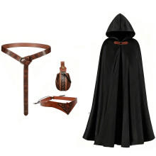 Medieval Chevalier Costume Accessories Renaissances-Black