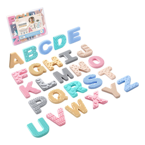Magnetic Sensory Silicone Alphabets Letters For Early Learning