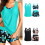 Soft Stretchy Tankini Set 3 Piece Includes-Malachite green S 4