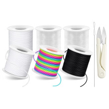 Elastic Cord Bracelet Making Kit, Elastic Bracelet Cord, Elastic Cord Scissors and Threader, for Beading and Jewelry