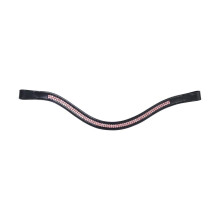 (Full, Brown/Rose Gold) Hy Rosciano Leather Horse Browband