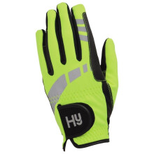 (XS, Reflective Yellow) Hy5 Adults Extreme Reflective Softshell Riding Gloves
