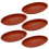 5St Onderbordjes Rood Kunststof Set 5