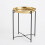 Small Folding Side Table Black Gold Round Tray Table Sofa Bedside End Table 1