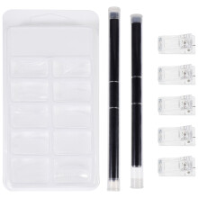 1Set Diverse Extensie Patches Met Manicure Clip En Hulpmiddelen