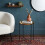 Small Folding Side Table Black Gold Round Tray Table Sofa Bedside End Table 3