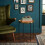 Small Folding Side Table Black Gold Round Tray Table Sofa Bedside End Table 6