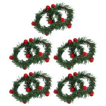 10St Groene Kerst Servetgesp Plastic Voor Feest & Restaurant