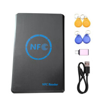 5-Band NFC Chip Reader/Writer+2xCUID/UID Keychain 125K 13.56M Copier HID Duplicator Tag Clone ID IC Keychain Key