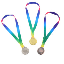 3St Kindermedailles Met Lint Gekleurd Metaal Winnaars Prijsset