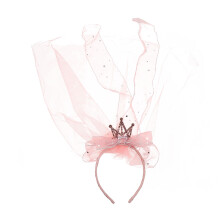 1Party Headbands Kroon Haarband Met Strik En Roze