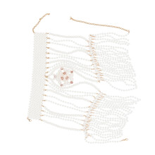 1St Witte ABS Parel Body Chain Dames Chic Fashion Multilayer Decoratie